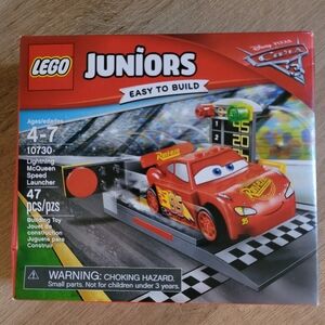 NEW Lego Juniors Lightning McQueen CARS Speed Launcher Set Age 4-7 Rare Racecar